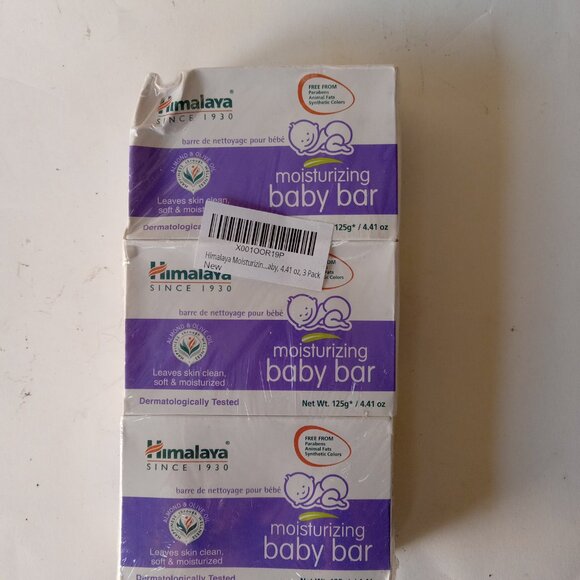 3 Pack Himalaya Moisturizing Baby Bar Soap Almond & Olive Oil 4.41 oz 125 g New - Picture 10 of 10